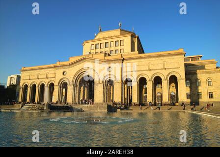 The History Museum of Armenia and the National Gallery Located on Republic Square of Yerevan, Armenia Stock Photo