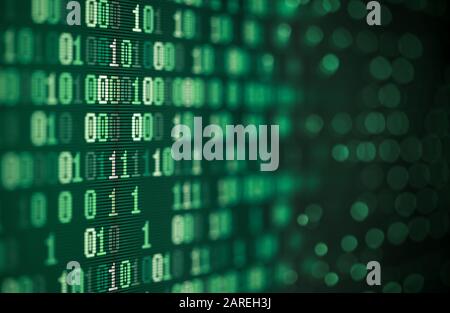 binary computer data abstract technology background Stock Photo