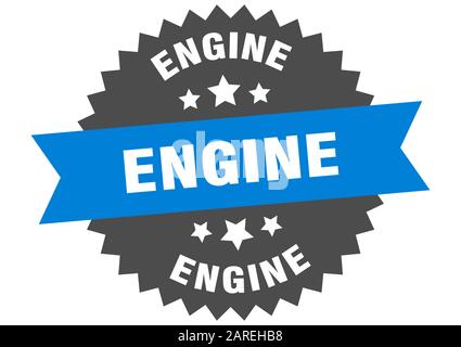 engine sign. engine circular band label. round engine sticker Stock ...