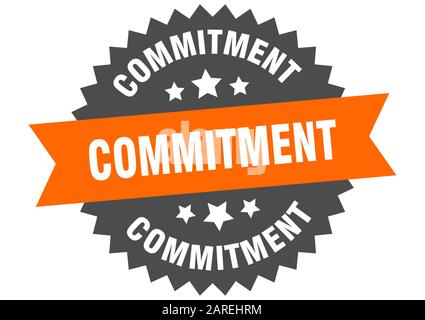 commitment sign. commitment circular band label. round commitment sticker Stock Vector