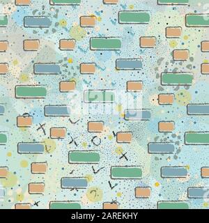Seamless Pattern with Rectangles. Scandinavian Style. Stock Vector