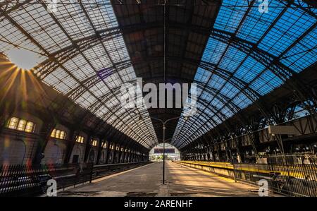 The historical Retiro Railway Station (Estación Retiro) in the district of Retiro of Buenos Aires, Argentina Stock Photo