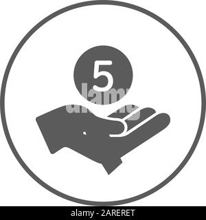 Earn money vector icon, salary symbol. Modern, simple flat vector illustration for web site or mobile app Stock Vector