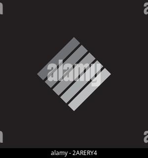 square geometric stripes gradient logo vector Stock Vector