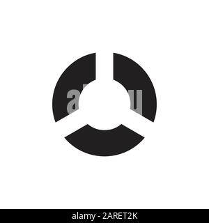 curves circle abstract logo vector Stock Vector