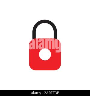 padlock simple design logo vector Stock Vector