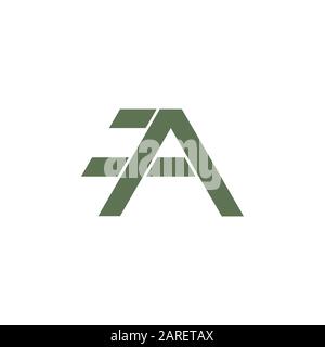 letter a stripes motion logo vector Stock Vector
