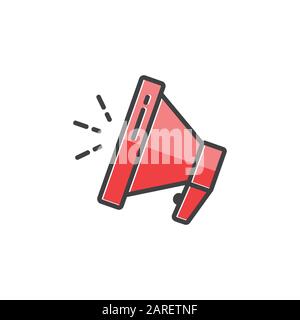 megaphone speaker colorful symbol logo vector Stock Vector