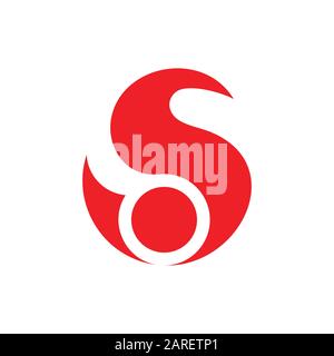 U Letter Logo with Red Dot Circle and Warp Lines Design Vector ...
