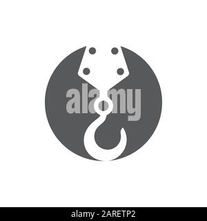 pulley hook symbol decoration logo vector Stock Vector