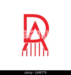 letters da linked logo vector Stock Vector