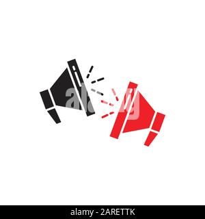 megaphone simple geometric symbol logo vector Stock Vector