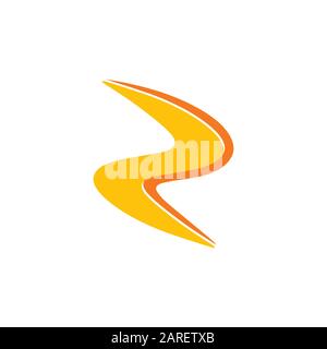 abstract curves shape simple logo vector Stock Vector