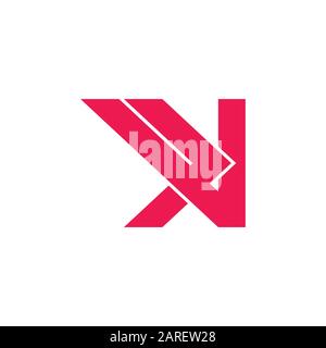 letter v geometric arrow overlapping logo vector Stock Vector
