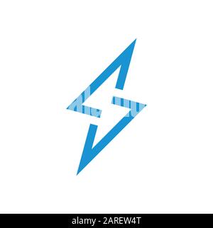 letter s thunder shape geometric line design logo vector Stock Vector