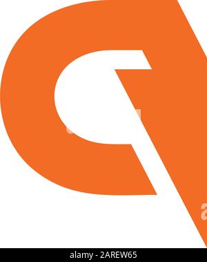 letter c arrow powerful geometric logo vector Stock Vector