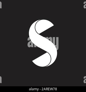 leter s twist 3d geometric logo vector Stock Vector