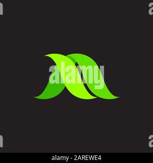 symbol vector of letter v curves leaf design Stock Vector Image & Art ...