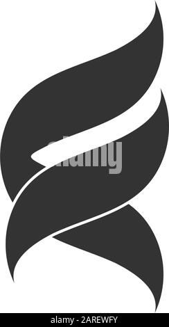 symbol vector of smoke shape curves overlap flat design Stock Vector