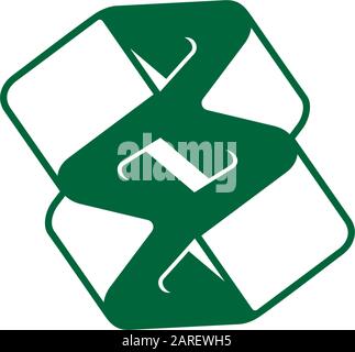 letter zz unique simple geometric logo vector Stock Vector