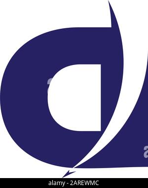 symbol vector of letter d motion arrow geometric design Stock Vector