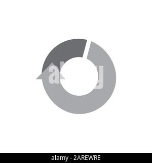 circle rotation geometric arrow motion symbol logo vector Stock Vector