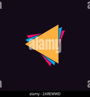 colorful triangle paper decoration vector Stock Vector