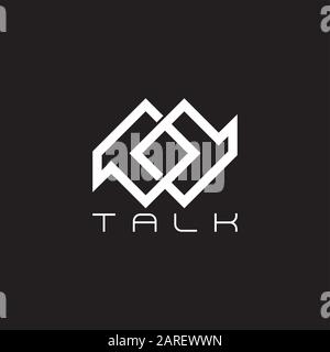 symbol vector of linked talk bubble frame design Stock Vector