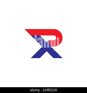 letter xp linked geometric line logo vector Stock Vector