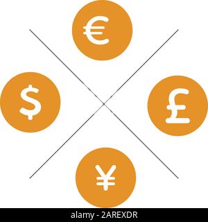 Exchange icon line symbol. Isolated vector illustration of icon sign concept for your web site mobile app logo UI design. Stock Vector