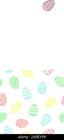 Vector graphics. seamless pattern of multicolored Easter eggs Stock Vector