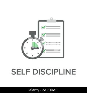 Discipline icon. Simple element illustration. Discipline concept symbol design. Can be used for web and mobile. eps 10 Stock Vector