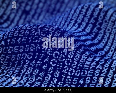 Abstract visualization of digital sound waves or data stream on a network. Stock Vector