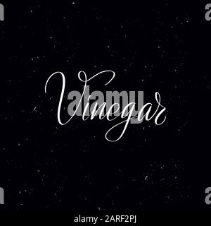 Handwritten calligraphy text, chalk on a blackboard Stock Vector