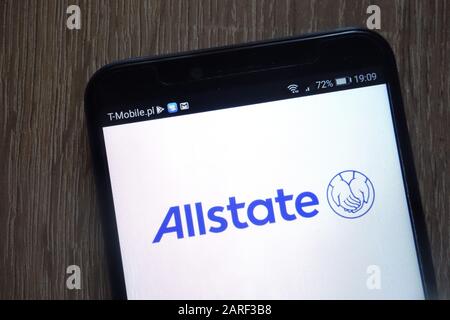 Allstate logo displayed on a modern smartphone Stock Photo