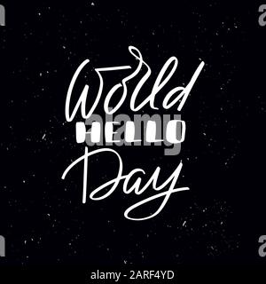 Handwritten calligraphy text, chalk on a blackboard Stock Vector