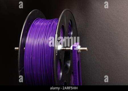 Coil with plastic for printing on a 3D printer Stock Photo