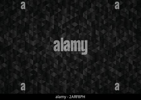 Abstract metal black of triangle geometric pattern design background. Use for ad, tech design, artwork, presentation. illustration vector eps10 Stock Vector