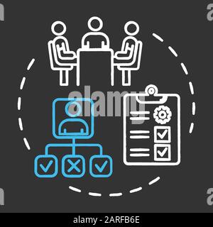 Partial inclusion chalk RGB color concept icon. Mainstreaming teaching. Special studying program for students. Inclusive education idea. Vector isolat Stock Vector