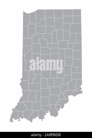 Map of Indiana Stock Vector