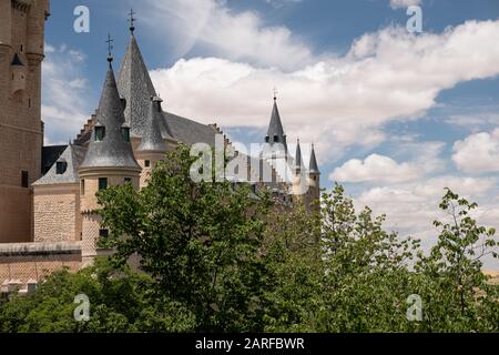 Alcazar of Segovia ormer royal residence in the middle ages Stock Photo