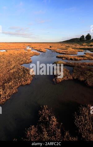 View over Stiffkey saltmarshes, North Norfolk, England, UK Stock Photo