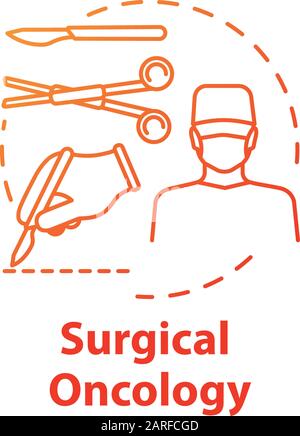 Surgical oncology concept icon. Surgery to remove tumor. Procedure for treatment. Operation room idea thin line illustration. Vector isolated outline Stock Vector