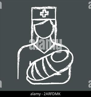 Pediatrics linear icon. Nurse with baby. Childcare. Premature newborn help.  Physician. Medical procedures. Thin line illustration. Contour symbol. Vec  Stock Vector Image & Art - Alamy
