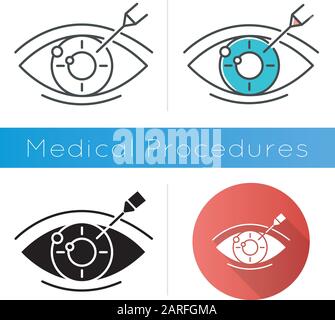 Optometry laser procedure icon. Outline Optometry laser procedure ...