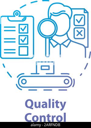 Quality control concept icon. Characteristics monitoring. Check product ...