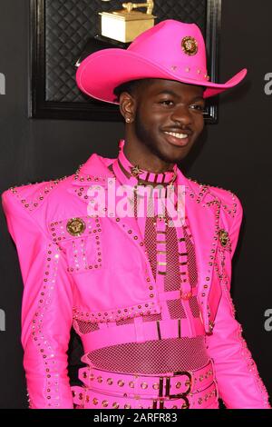 January 26, 2020, Los Angeles, CA, USA: LOS ANGELES - JAN 26:  Lil Nas X at the 62nd Grammy Awards at the Staples Center on January 26, 2020 in Los Angeles, CA (Credit Image: © Kay Blake/ZUMA Wire) Stock Photo