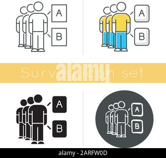 Mass Survey Linear Icon Focus Group People Choose Answer Public Opinion Evaluation Voting Checklist Thin Line Illustration Contour Symbol Vect Stock Vector Image Art Alamy