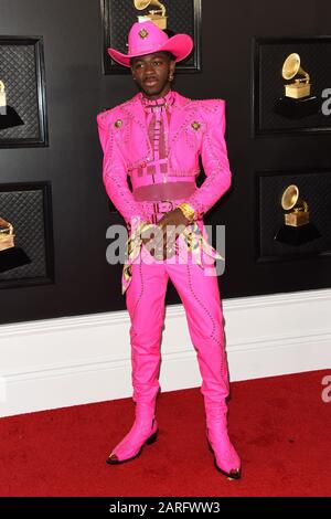 January 26, 2020, Los Angeles, CA, USA: LOS ANGELES - JAN 26:  Lil Nas X at the 62nd Grammy Awards at the Staples Center on January 26, 2020 in Los Angeles, CA (Credit Image: © Kay Blake/ZUMA Wire) Stock Photo