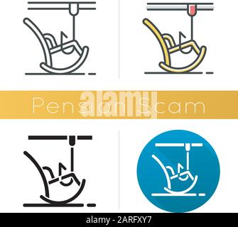 Employment scam linear icon. Fake recruitement offer. False job ...